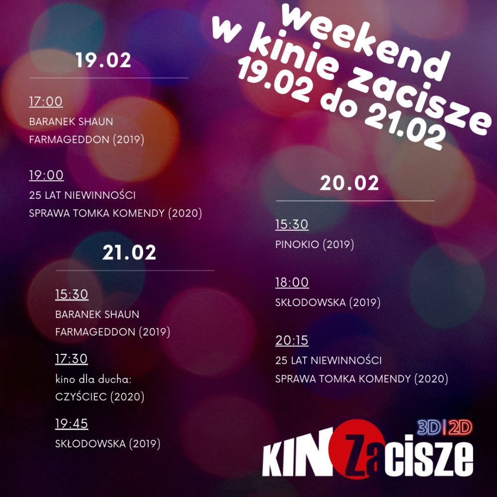 Kino Zacisze na weekend 19-21 lutego