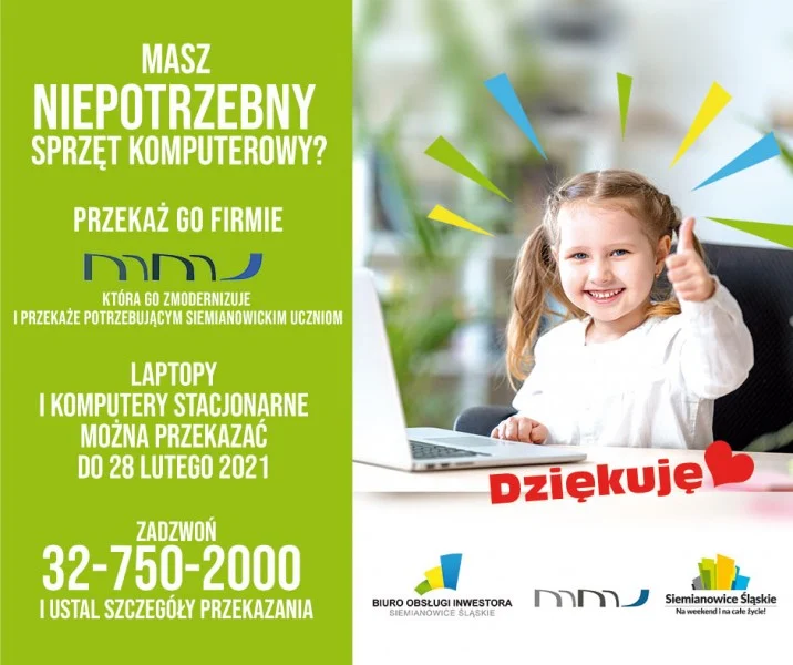 Zbieranie sprzętu komputerowego dla uczniów