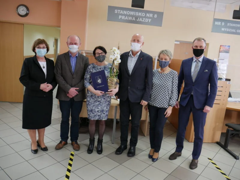 Uroczyste pożegnanie Krystyny Banach - Naczelnik Wydziału Komunikacji i Transportu