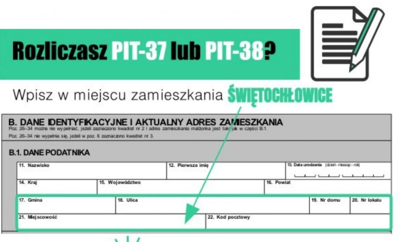 Mieszkam w Świętochłowicach i tu płacę podatki!