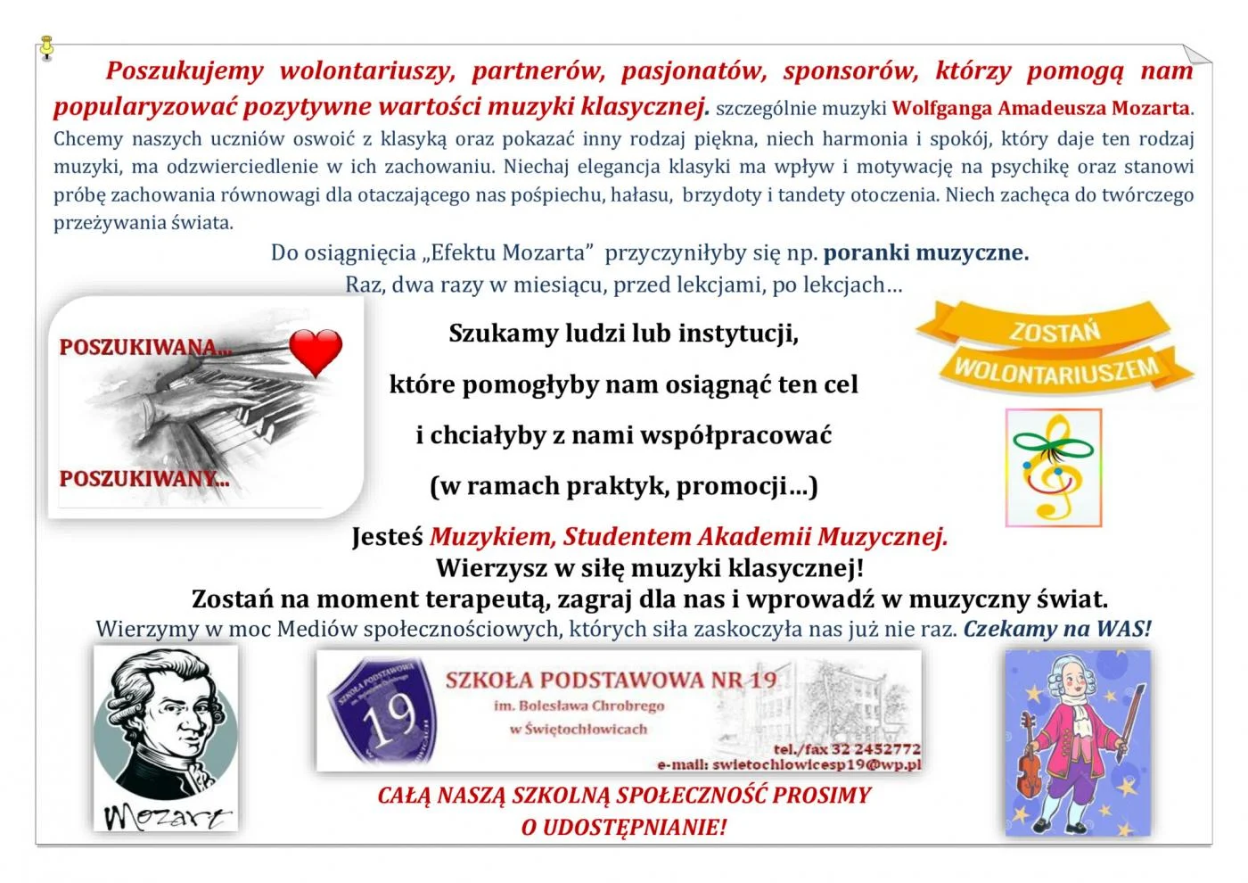 Popularyzuj muzykę klasyczną z SP nr 19