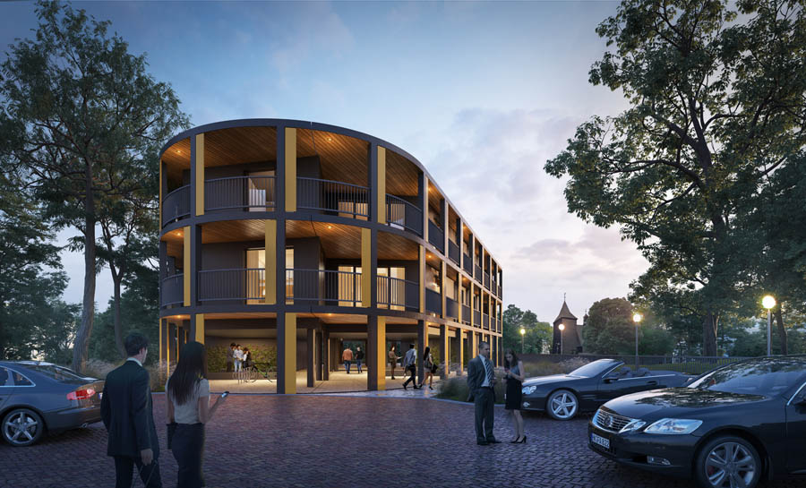 W Chorzowie powstał klimatyczny czarny apartamentowiec. To Villa Redena