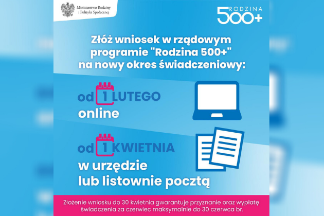 Rodzina 500+: nowe terminy składania wniosków