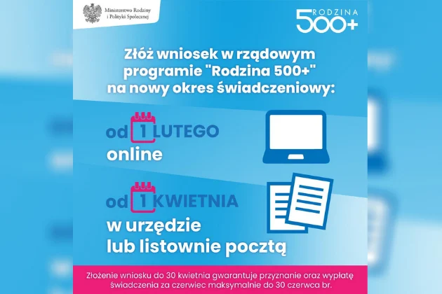 Rodzina 500+: nowe terminy składania wniosków