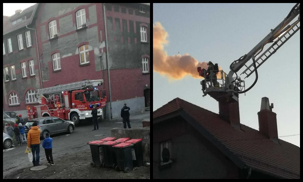 Ruda Śląska: W jednym z budynków przy ul. Tiałowskiego doszło do pożaru sadzy w kominie