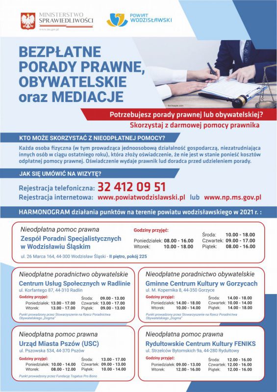 Skorzystaj z bezpłatnej pomocy prawnej