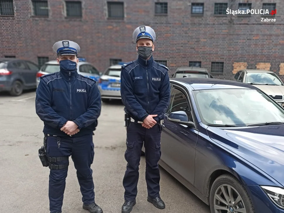 Zabrzańscy policjanci eskortowali córkę jadącą na pomoc matce