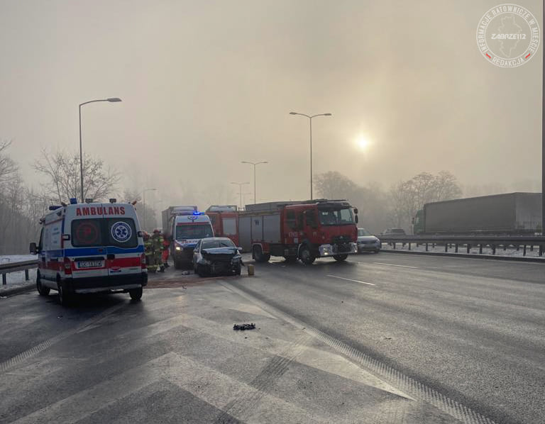 Wypadek na DTŚ. Droga była zablokowana!