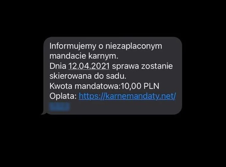 Dostałeś SMS-a o niezapłaconym mandacie? Uważaj, to może być oszustwo!