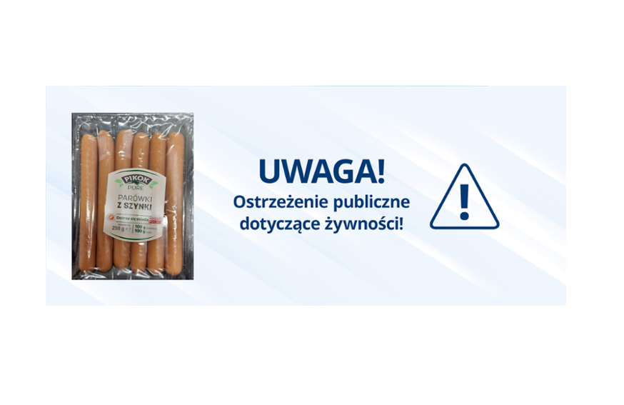 GIS ostrzega przed bakteriami listerii w parówkach z szynki "Pikok Pure"