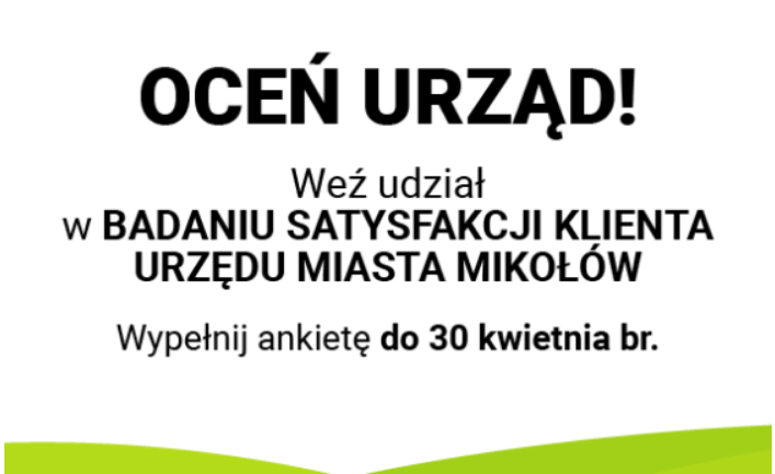Ocena satysfakcji klienta Urzędu Miejskiego w Mikołowie