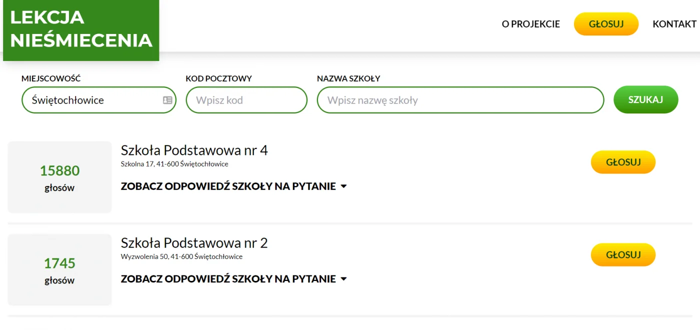 SP nr 2 i SP nr 4 walczą o głosy w "Lekcji Nieśmiecenia"