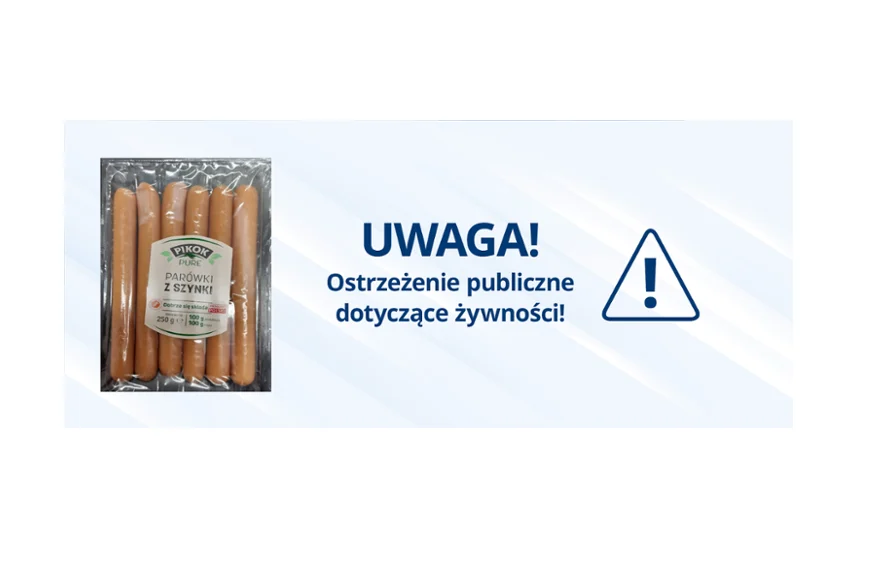 GIS ostrzega przed bakteriami listerii w parówkach z szynki "Pikok Pure"