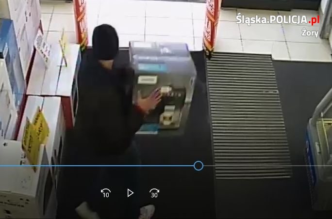 Rozpoznajesz tego mężczyznę? Ukradł ekspres do kawy...