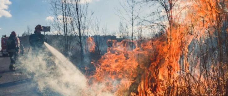 Pożar trawy na os. Gwarków i przy ulicy Kościuszki