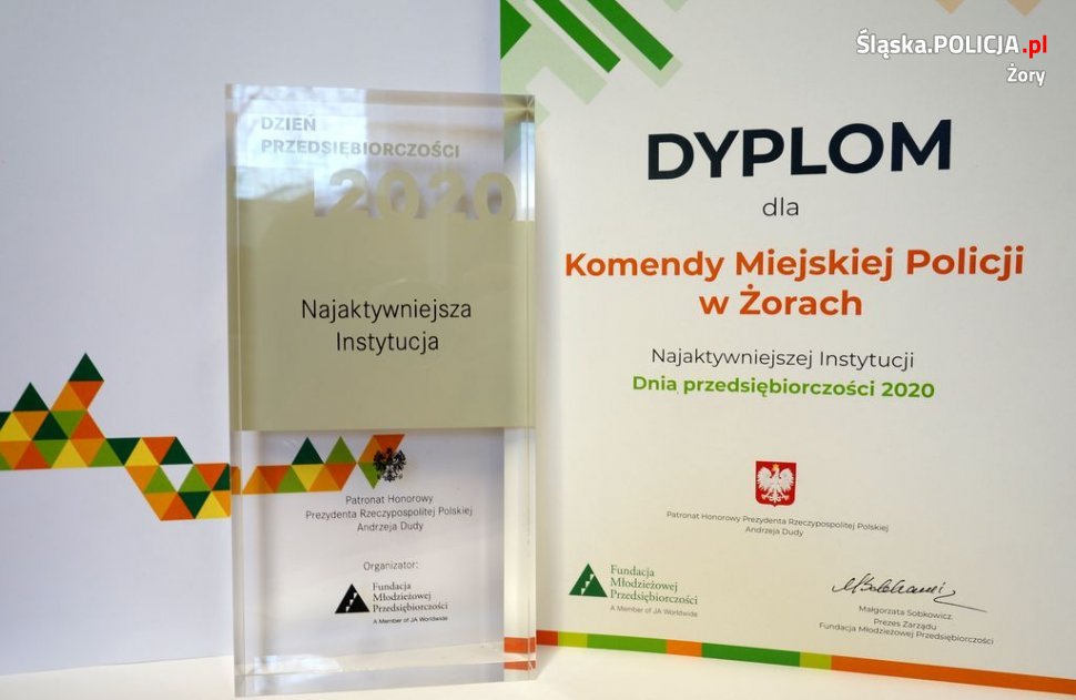 Wyróżnienie dla Komendy Miejskiej Policji w Żorach