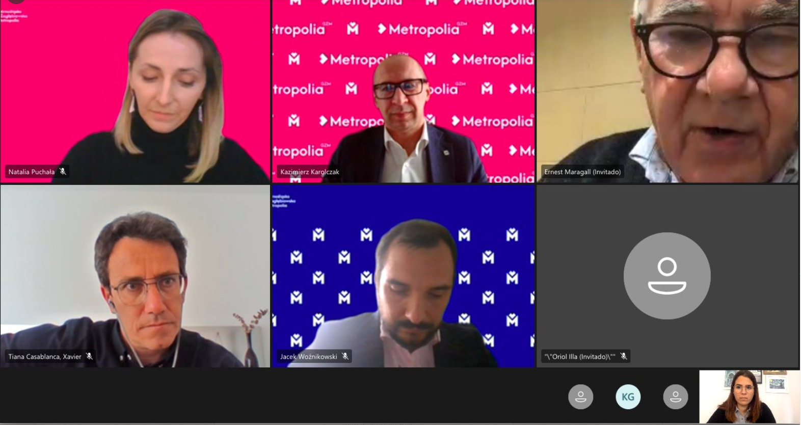 Transport, fundusze unijne, skutki pandemii - o tym rozmawiały GZM i Metropolia Barcelony