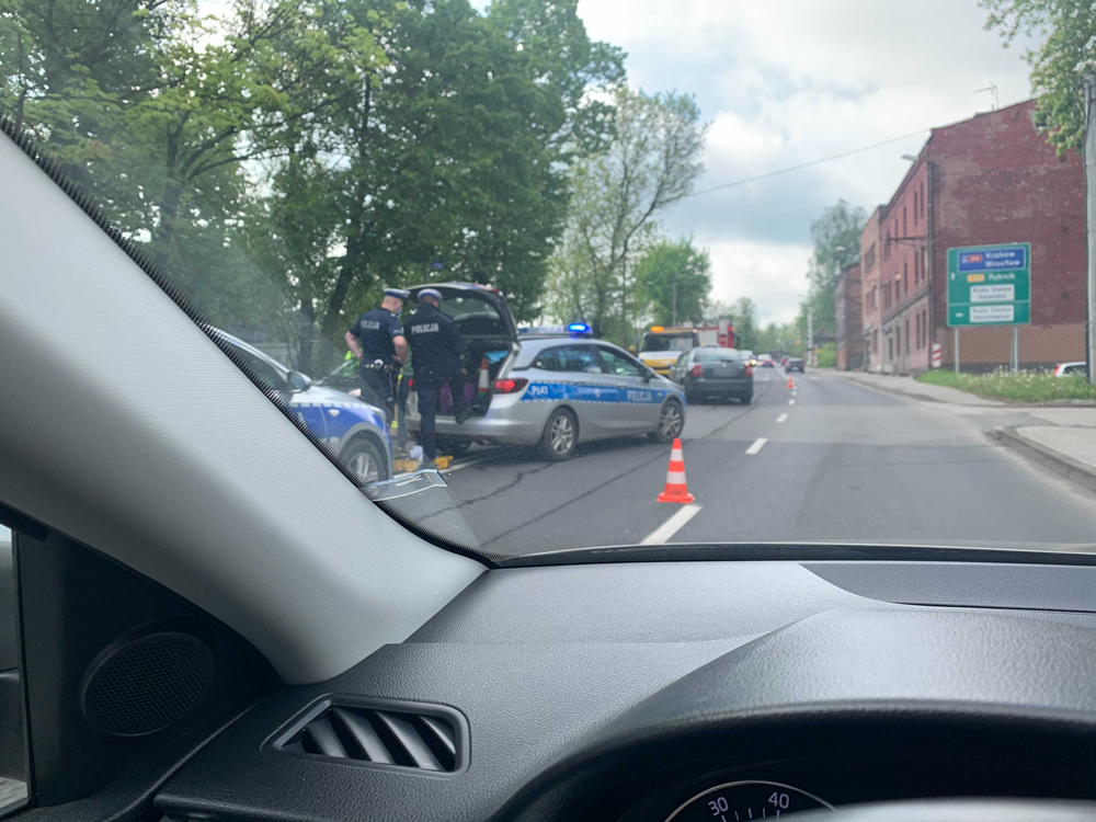 Kolizja przed przejazdem kolejowym 5