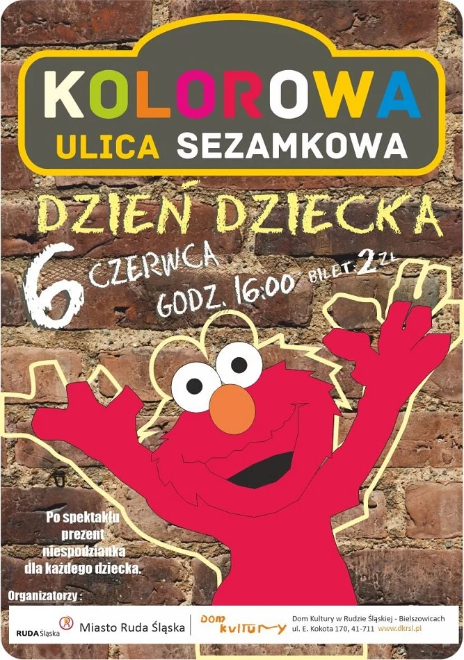 Kolorowa ulica Sezamkowa w Domu Kultury. Specjalny program z okazji Dnia Dziecka