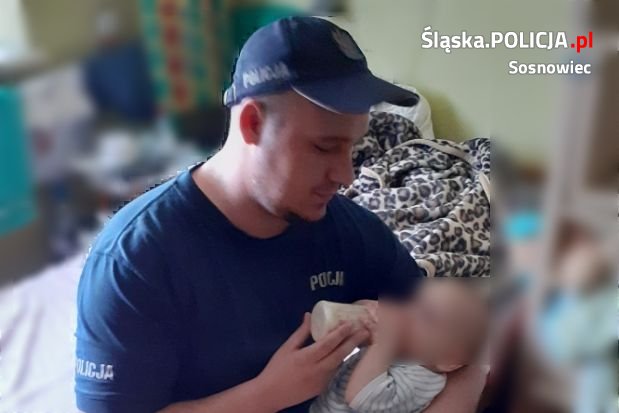 Śpiącego ojca nie obudził rozpaczliwy płacz niemowlaka