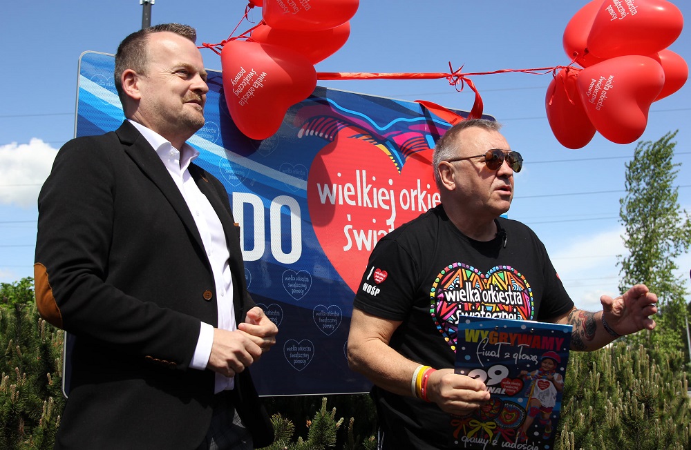 Sosnowiec: Jurek Owsiak na otwarciu Ronda WOŚP