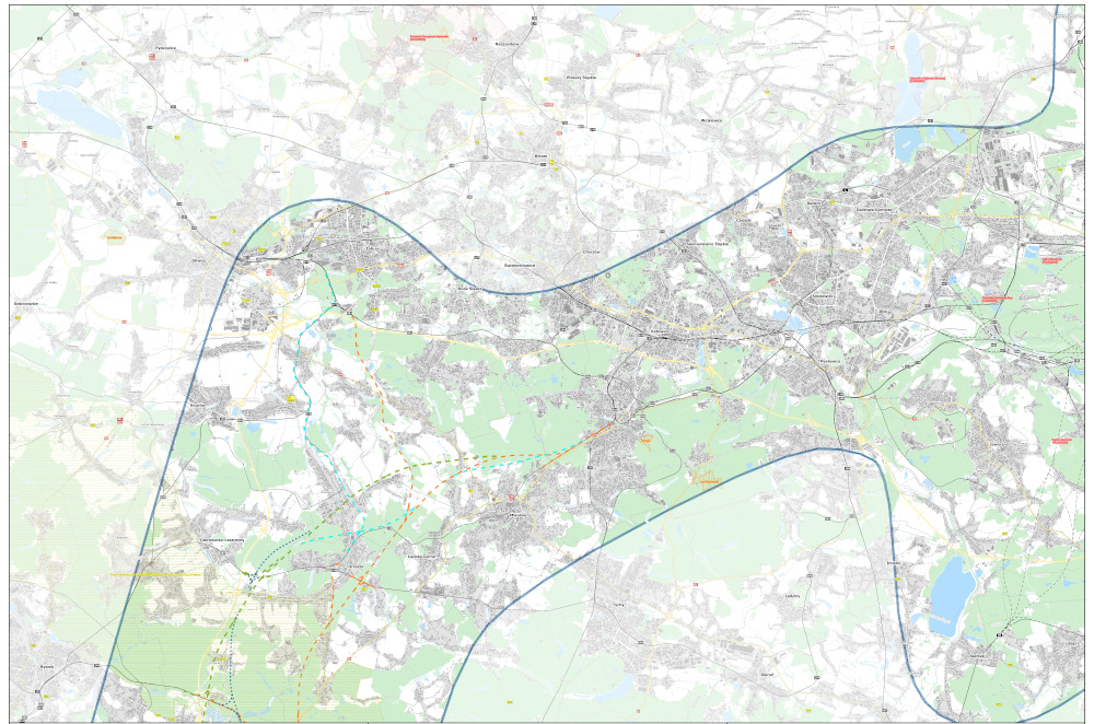 Planowany przebieg CPK przez Mikołów/fot. Spółka CPK Sp. z o.o.