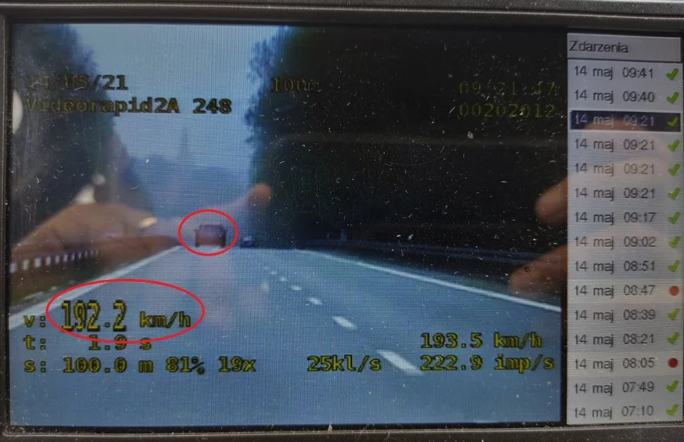 Pędził z prędkością 193 km/h