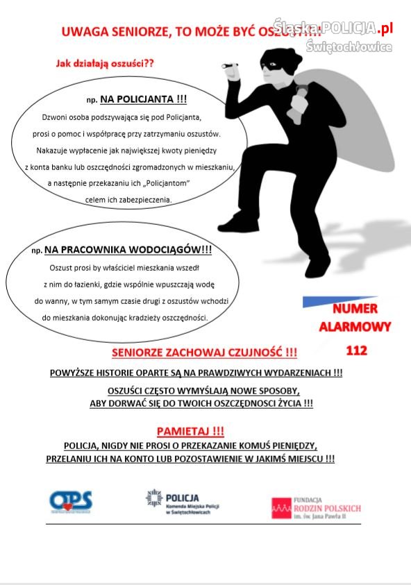 Uwaga na oszustwa metodą "na policjanta" i "na pracownika banku"!
