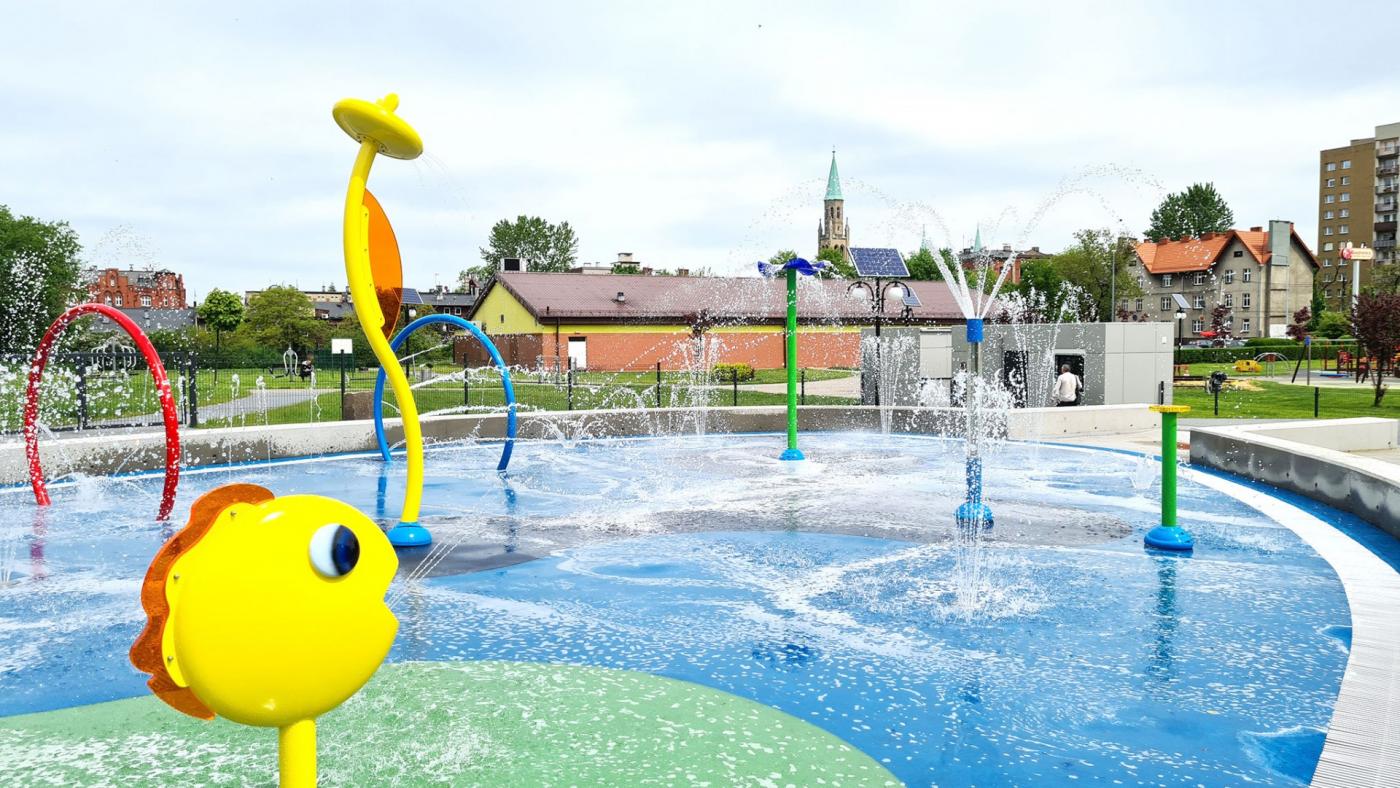 Otwarcie wodnego placu zabaw w Chorzowie