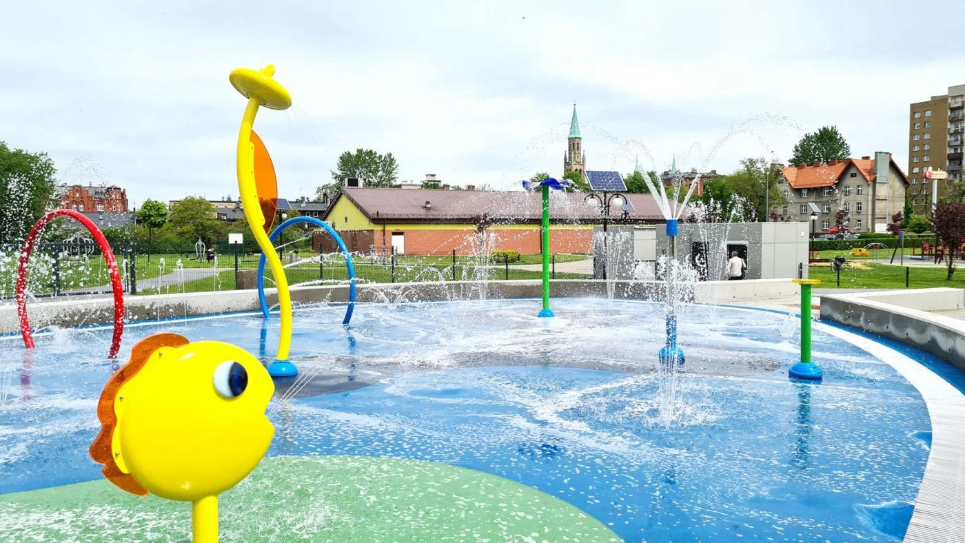 Otwarcie wodnego placu zabaw w Chorzowie