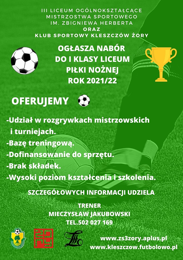 Nabór do Liceum Piłki Nożnej