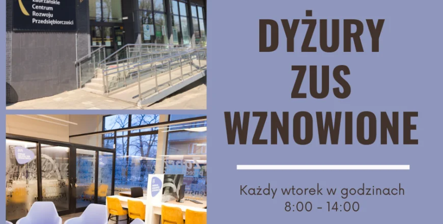 ZUS wznawia dyżury w Zabrzańskim Centrum Rozwoju Przedsiębiorczości