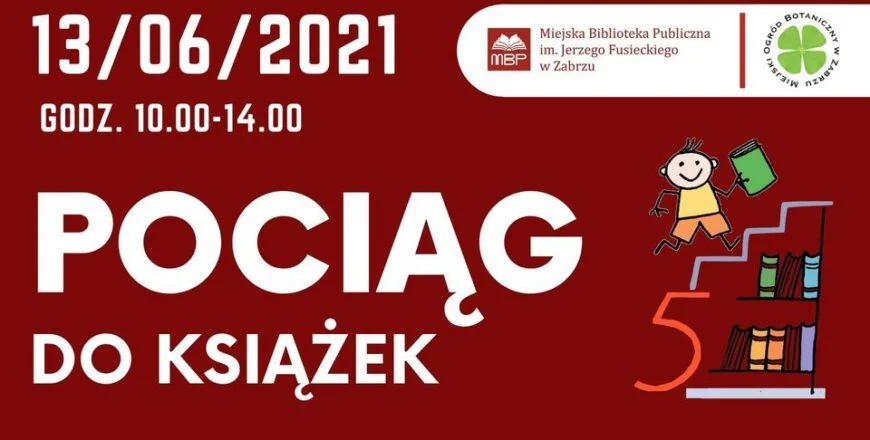 Pociąg do książek w zabrzańskim Ogrodzie Botanicznym