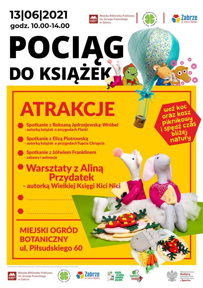 Pociąg do książek w zabrzańskim Ogrodzie Botanicznym