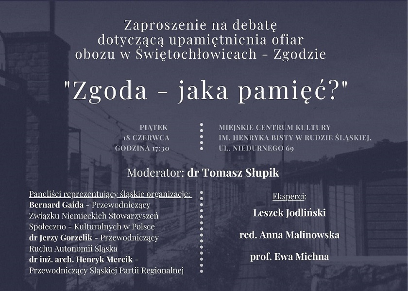 Debata dotycząca upamiętnienia ofiar obozu w Świętochłowicach - Zgodzie