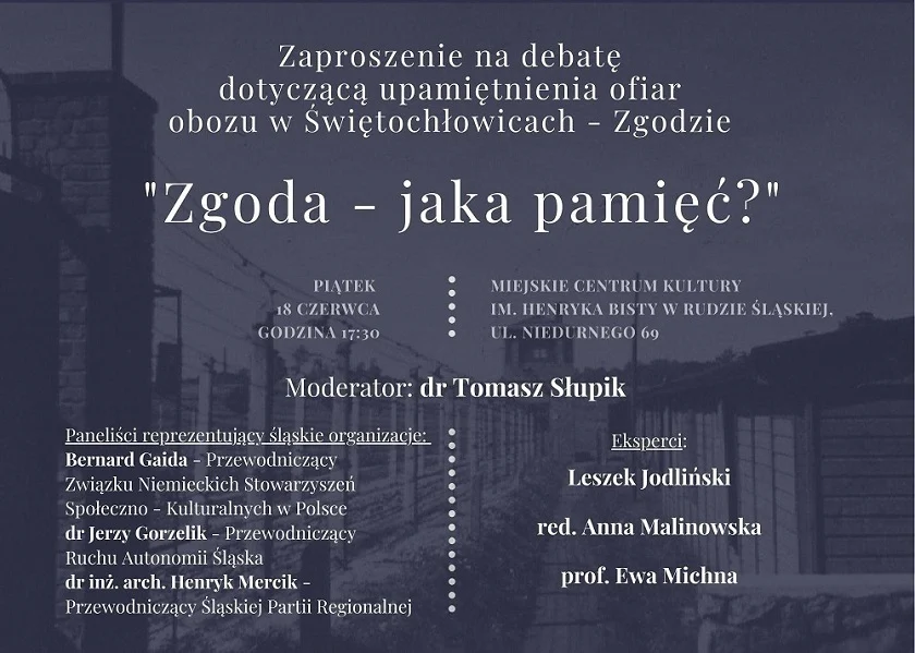 Debata dotycząca upamiętnienia ofiar obozu w Świętochłowicach - Zgodzie
