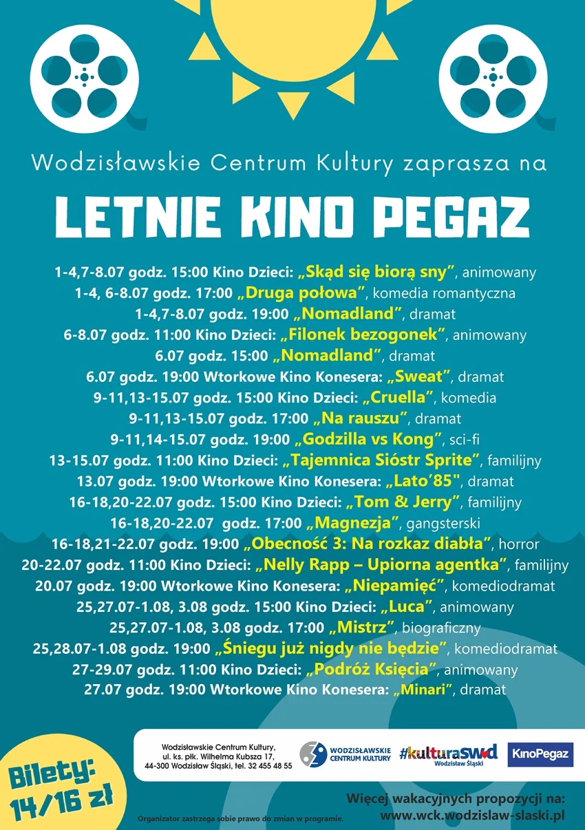 Program imprez Wodzisławskiego Centrum Kultury lipiec 2021