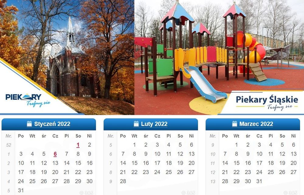 Wykonaj zdjęcia do piekarskiego kalendarza na 2022 rok