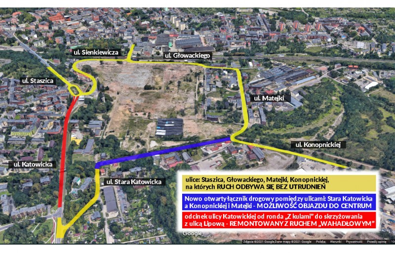 Nowy łącznik - jako objazd remontowanego odcinka ulicy Katowickiej