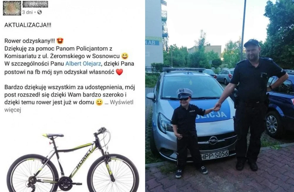 Rower wrócił do swojego małego właściciela