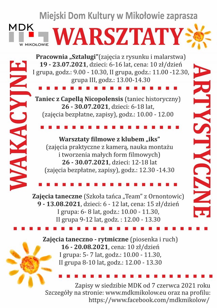 Wakacyjne zajęcia dla dzieci