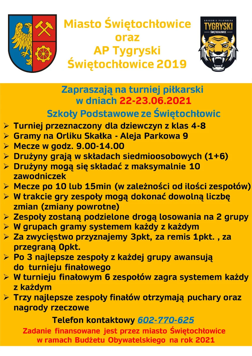 Turniej piłkarski dla uczennic świętochłowickich szkół podstawowych