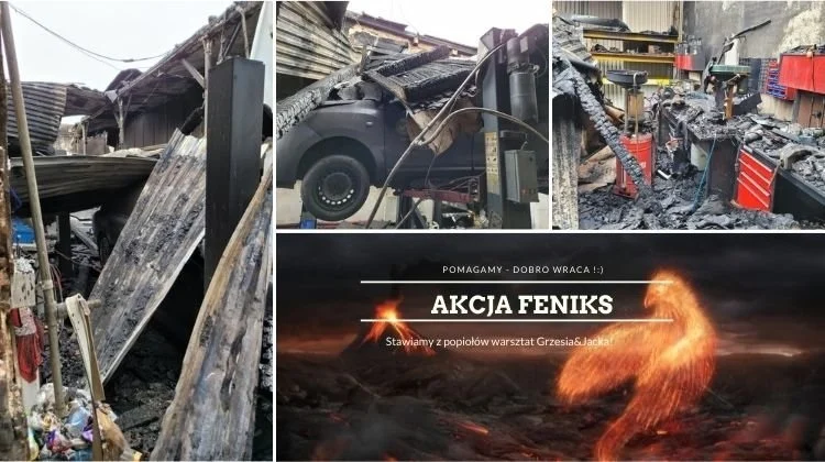 Trwa akcja FENIKS - Stawiamy z popiołów warsztat Grzesia i Jacka