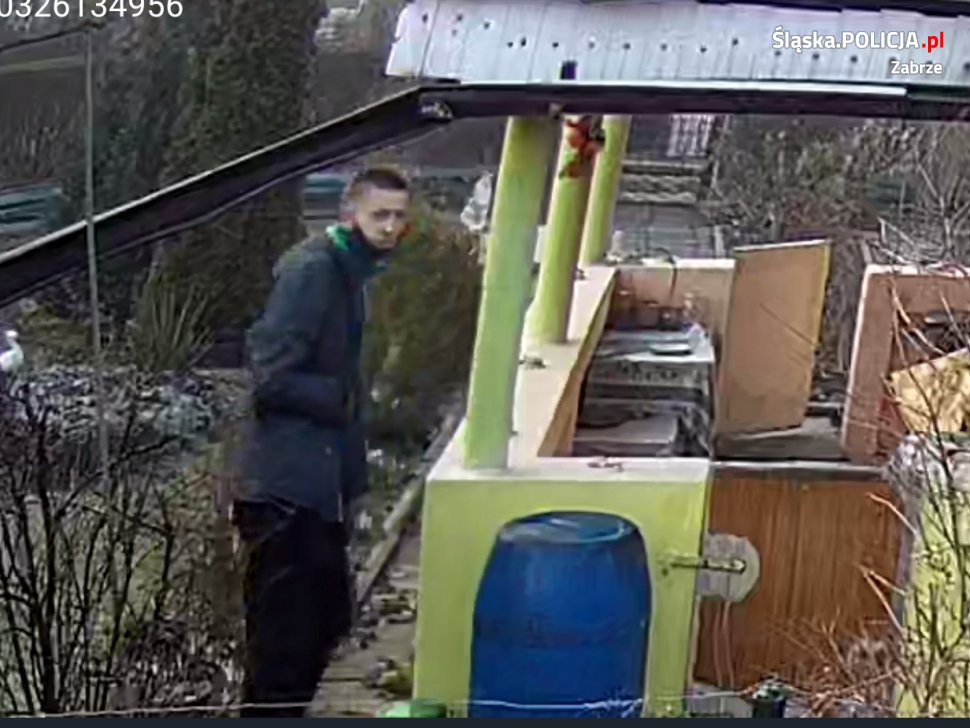 Wizerunek podejrzewanego o kradzież z włamaniem