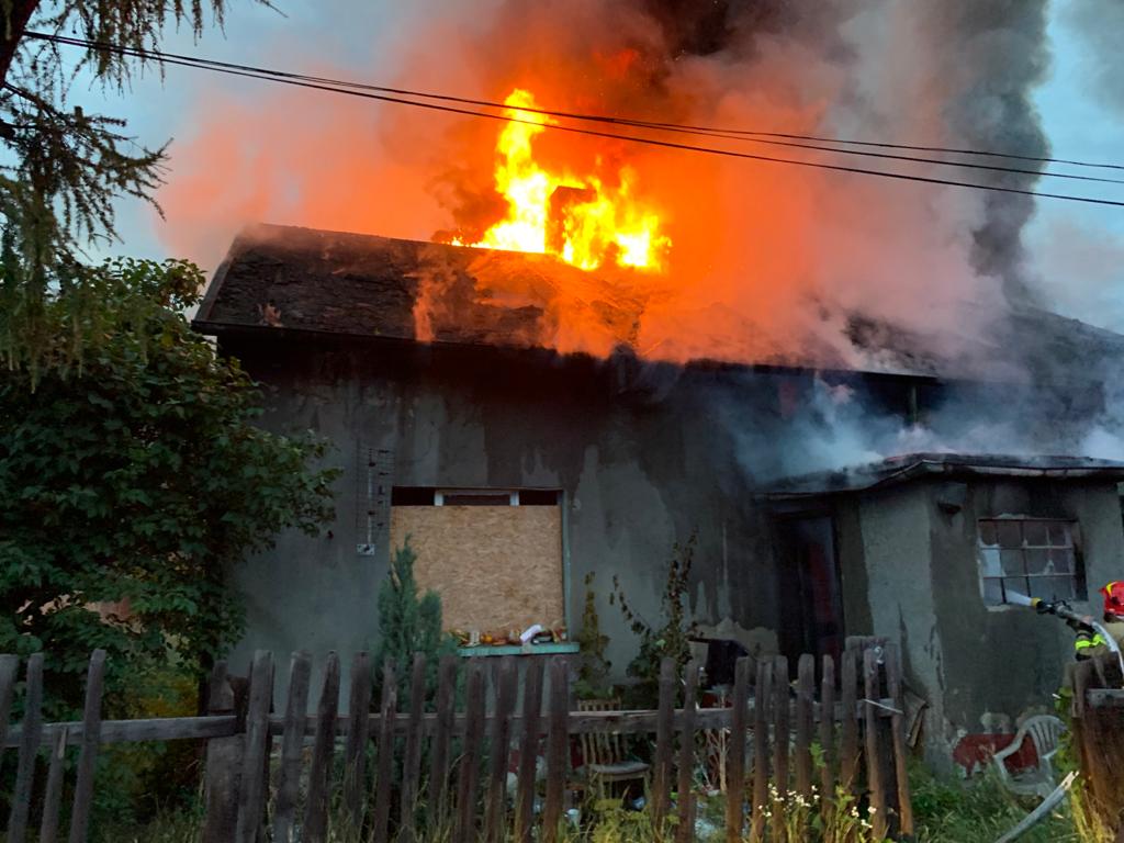 Pożar pustostanu w Bykowinie 6