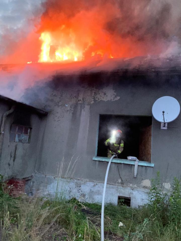 Pożar pustostanu w Bykowinie 9