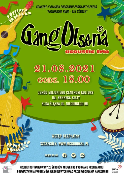 Gang Olsena acoustic trio w Ogrodzie MCK