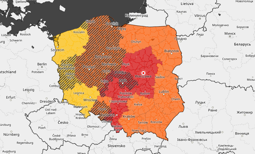 Śląsk: Ostrzeżenie meteorologiczne przed burzami z gradem