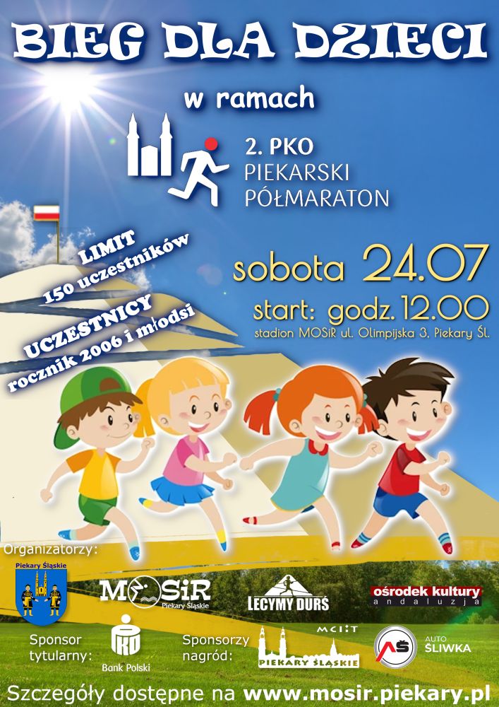 Bieg dla dzieci w ramach 2. PKO Piekarskiego Półmaratonu