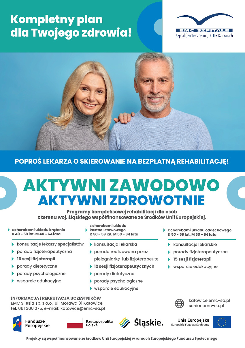 Zapraszamy osoby aktywne zawodowo na programy kompleksowej rehabilitacji